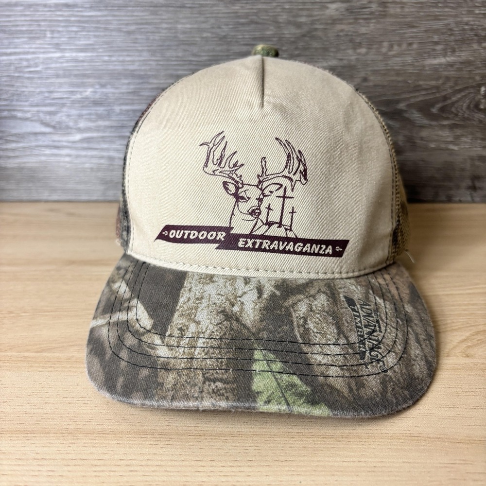 Outdoor Extravaganza Hat Cap Snap Back Camo Mesh Trucker Advantage Pattern Mens